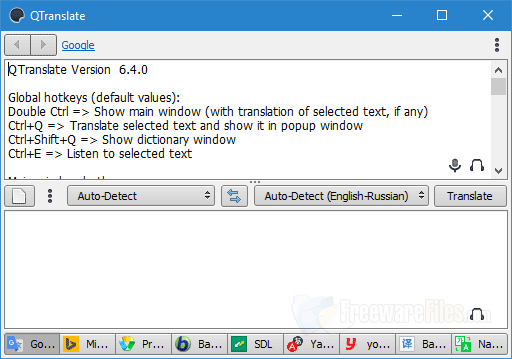 Screenshot for: QTranslate Portable 6.7.5.1