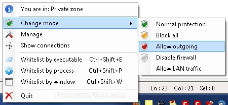 Screenshot for: TinyWall 2.1.15