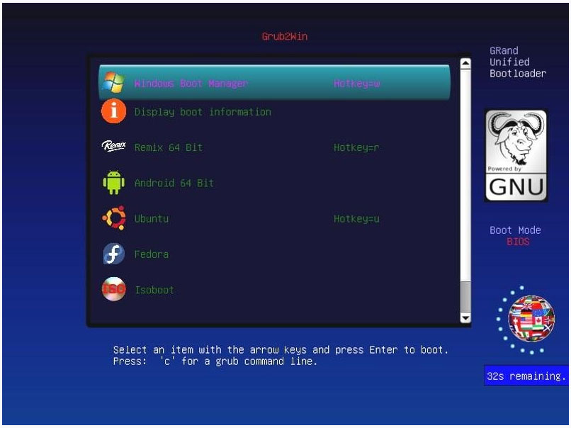 Screenshot for: Grub2Win 2.1.3.2