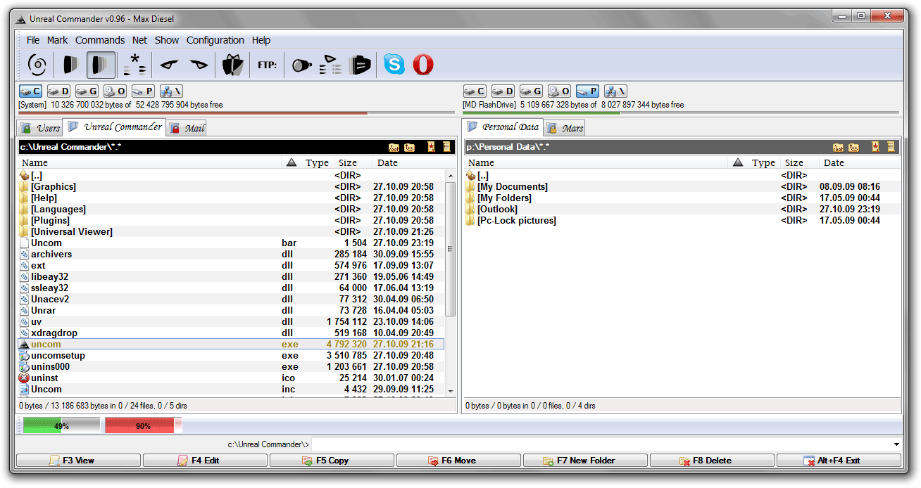 Screenshot for: Unreal Commander 3.57.1454