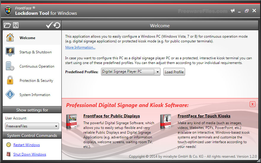 Screenshot for: FrontFace Lockdown Tool 4.3.2