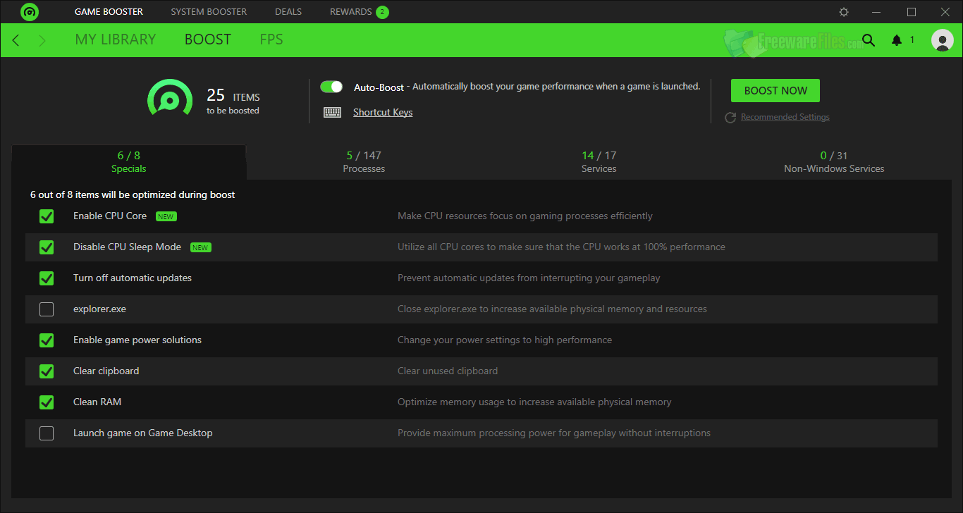 Screenshot for: Razer Cortex 9.7.61.1159