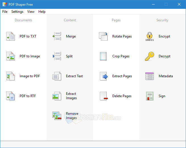 Screenshot for: PDF Shaper 9.9