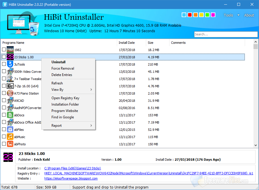 Screenshot for: HiBit Uninstaller v2.3.25