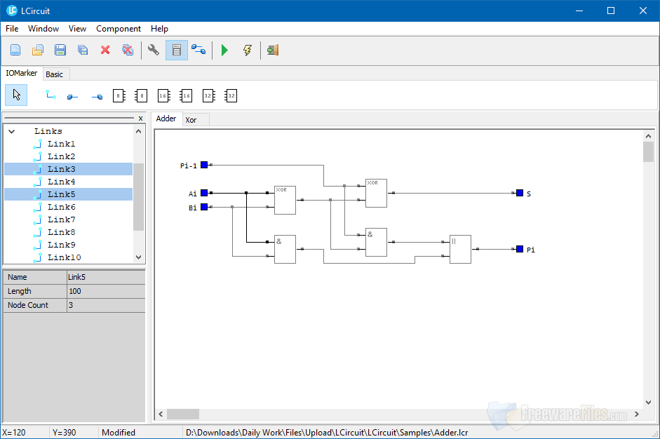 Screenshot for: LCircuit 1.3.1