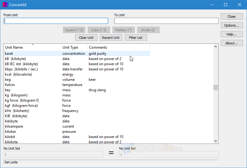 Screenshot for: ConvertAll 0.8.0