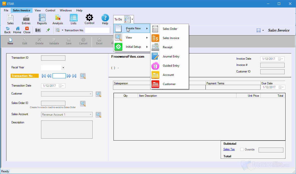 Screenshot for: ETAR Accounting 1.26.13.0