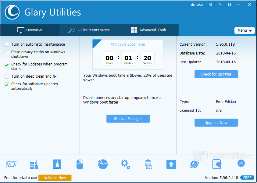 Screenshot for: Glary Utilities Portable 5.137.0.163