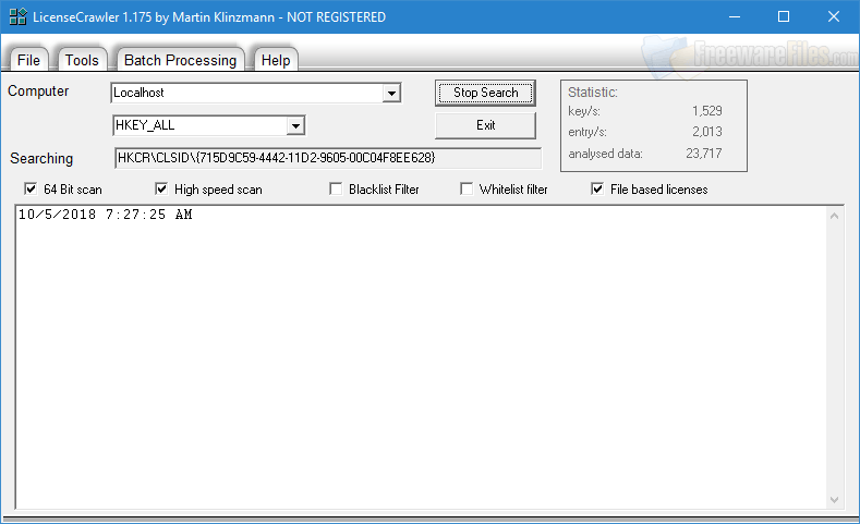 Screenshot for: LicenseCrawler 2.1.2421