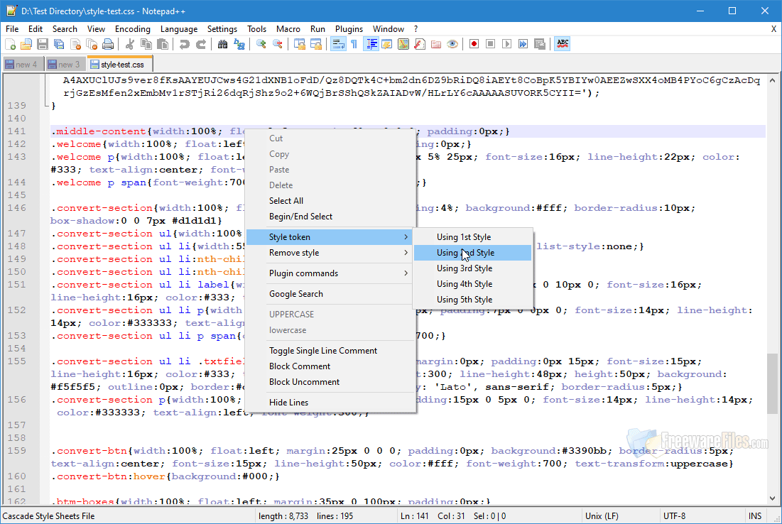 Screenshot for: Notepad++ 7.8.5